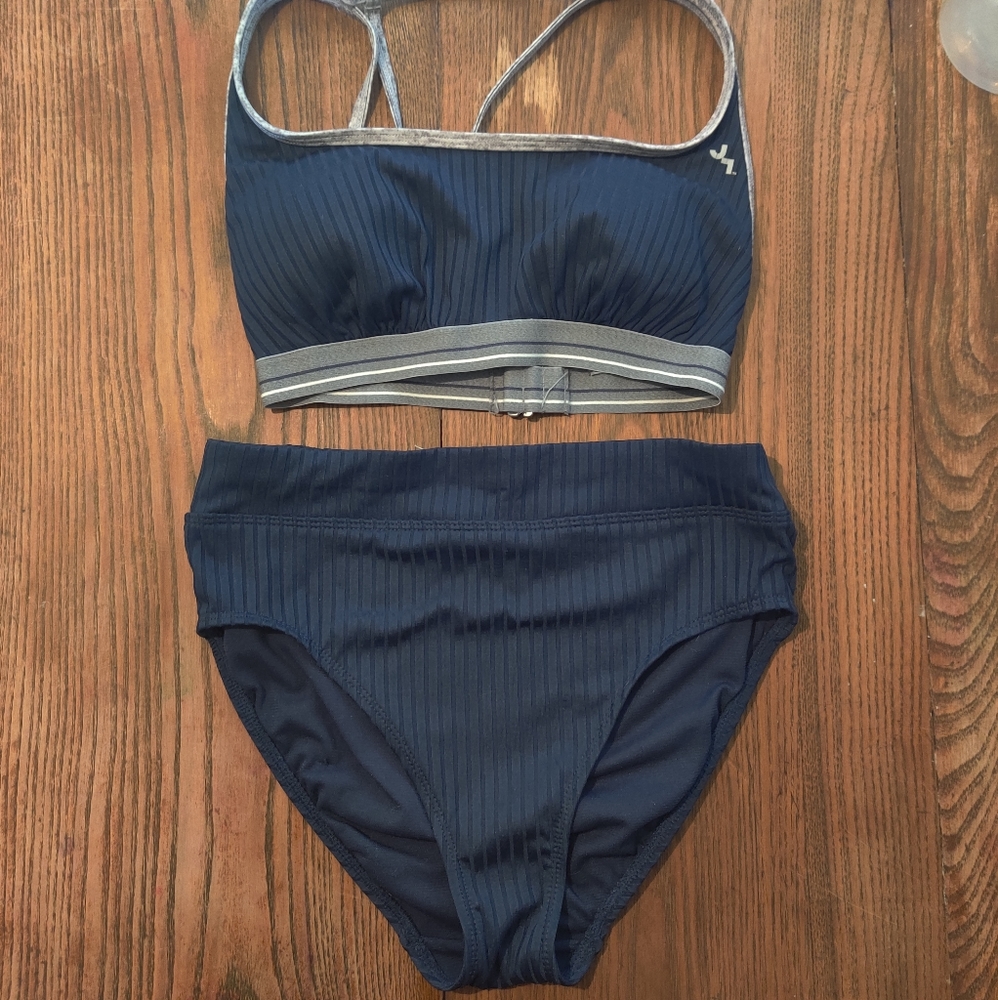 Blue & Grey Two Piece Swimsuit
